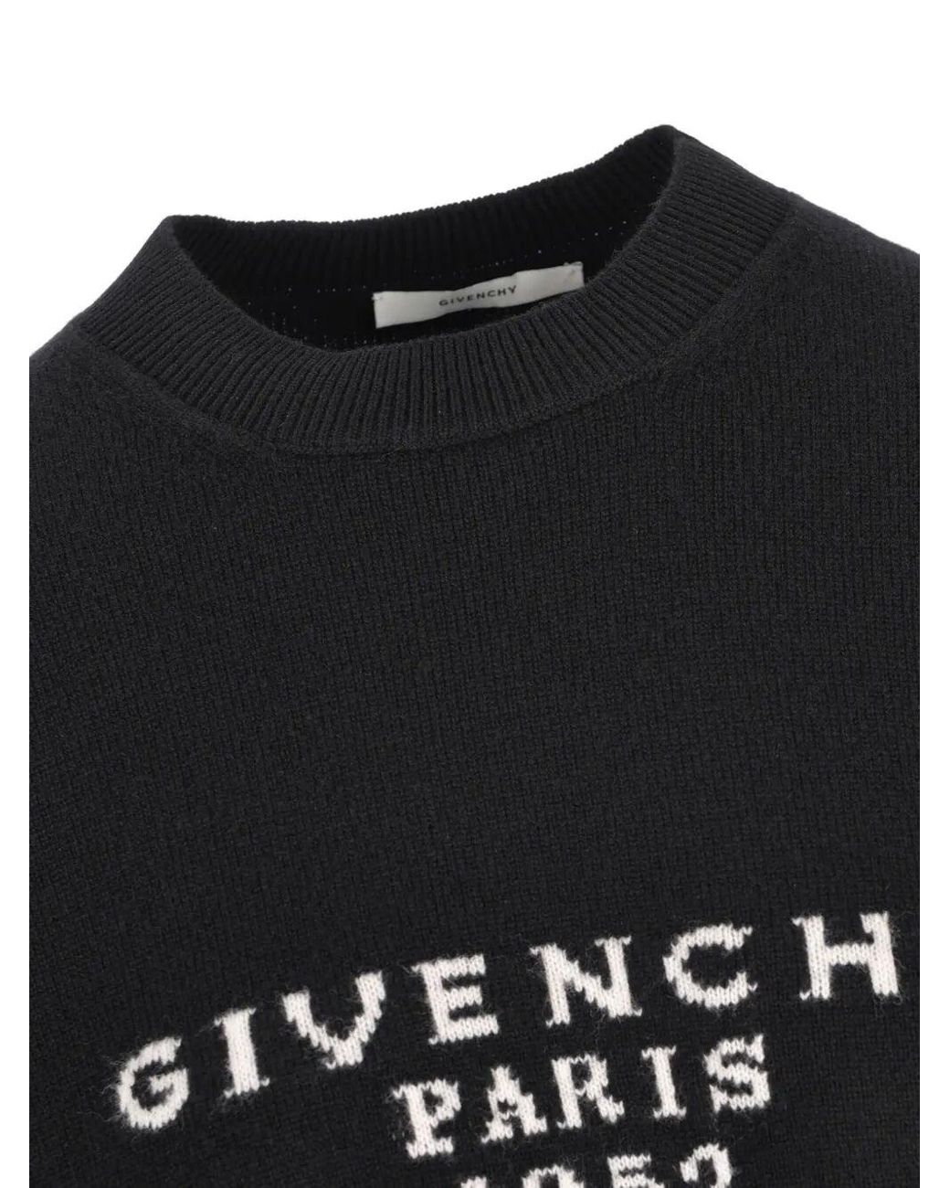Givenchy Black Logo Intarsia Knit Jumper