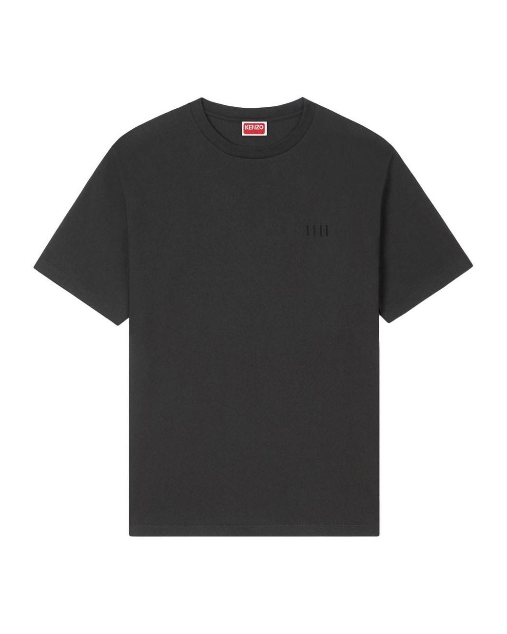 KENZO Black Round Neck Printed T-Shirt for men