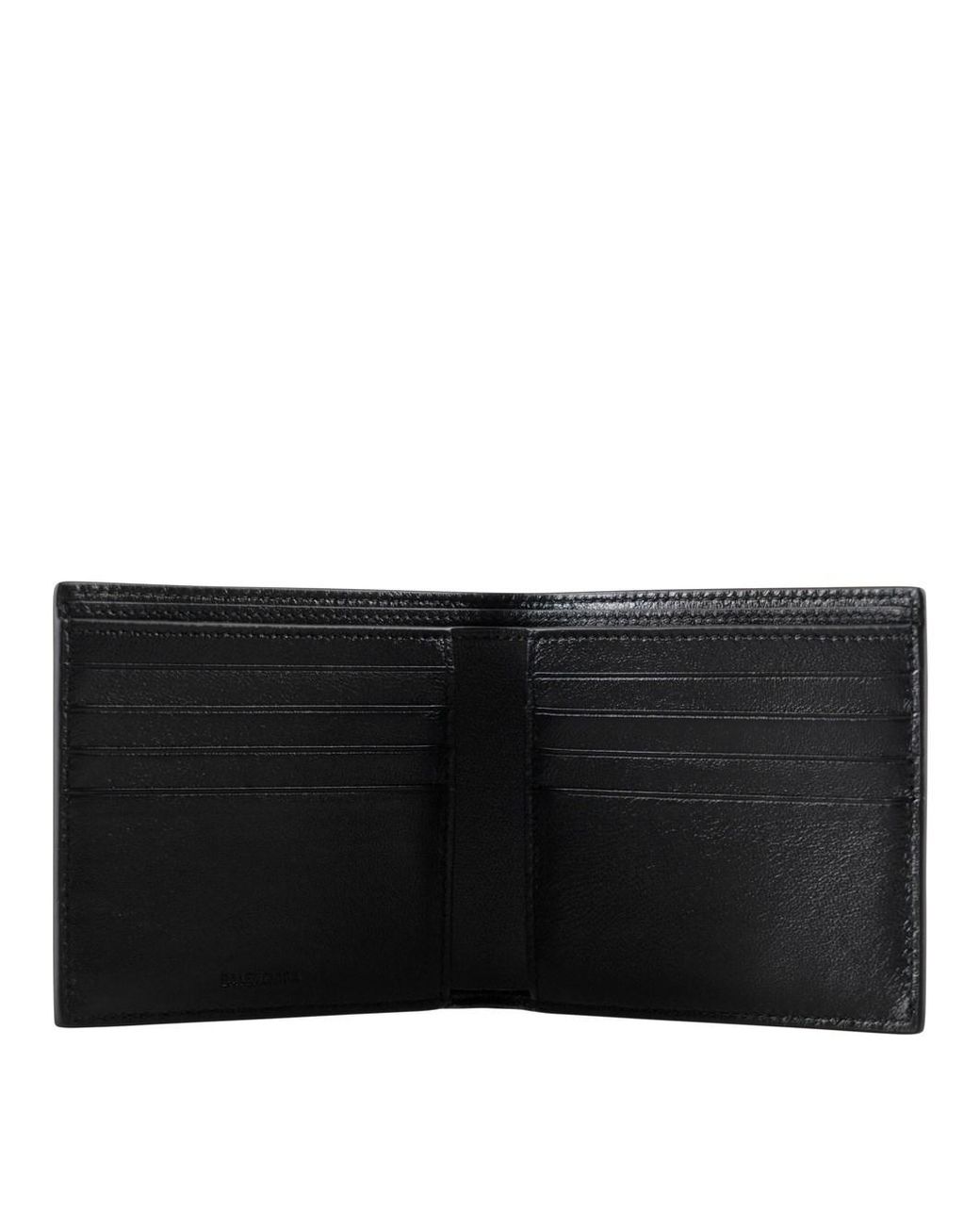 Balenciaga Black Credit Folded Wallet for men