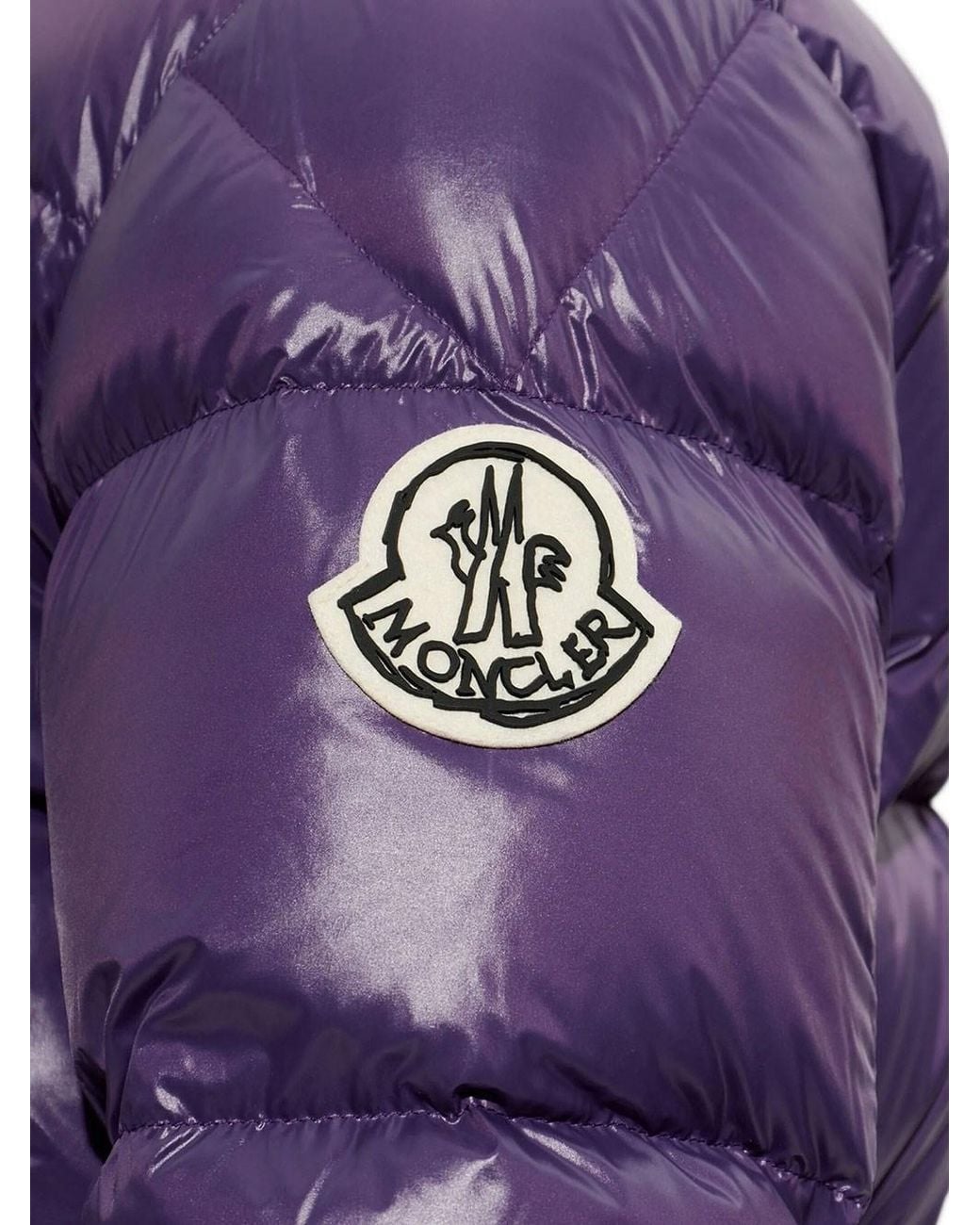Moncler Purple Short Bendola Down Jacket for men