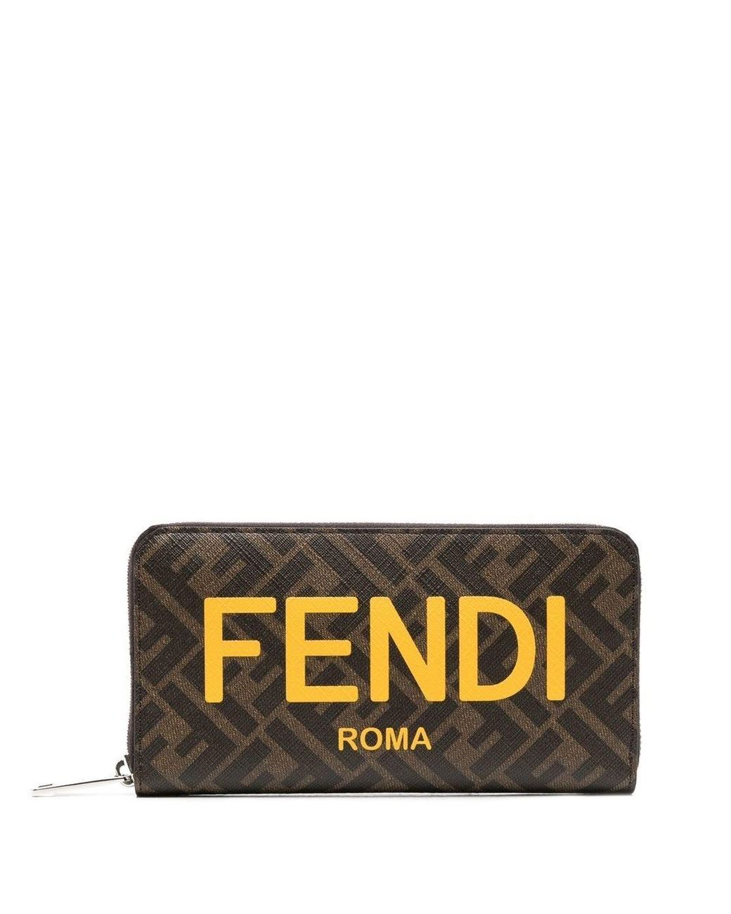 Fendi Logo-print Wallet in Brown | Lyst