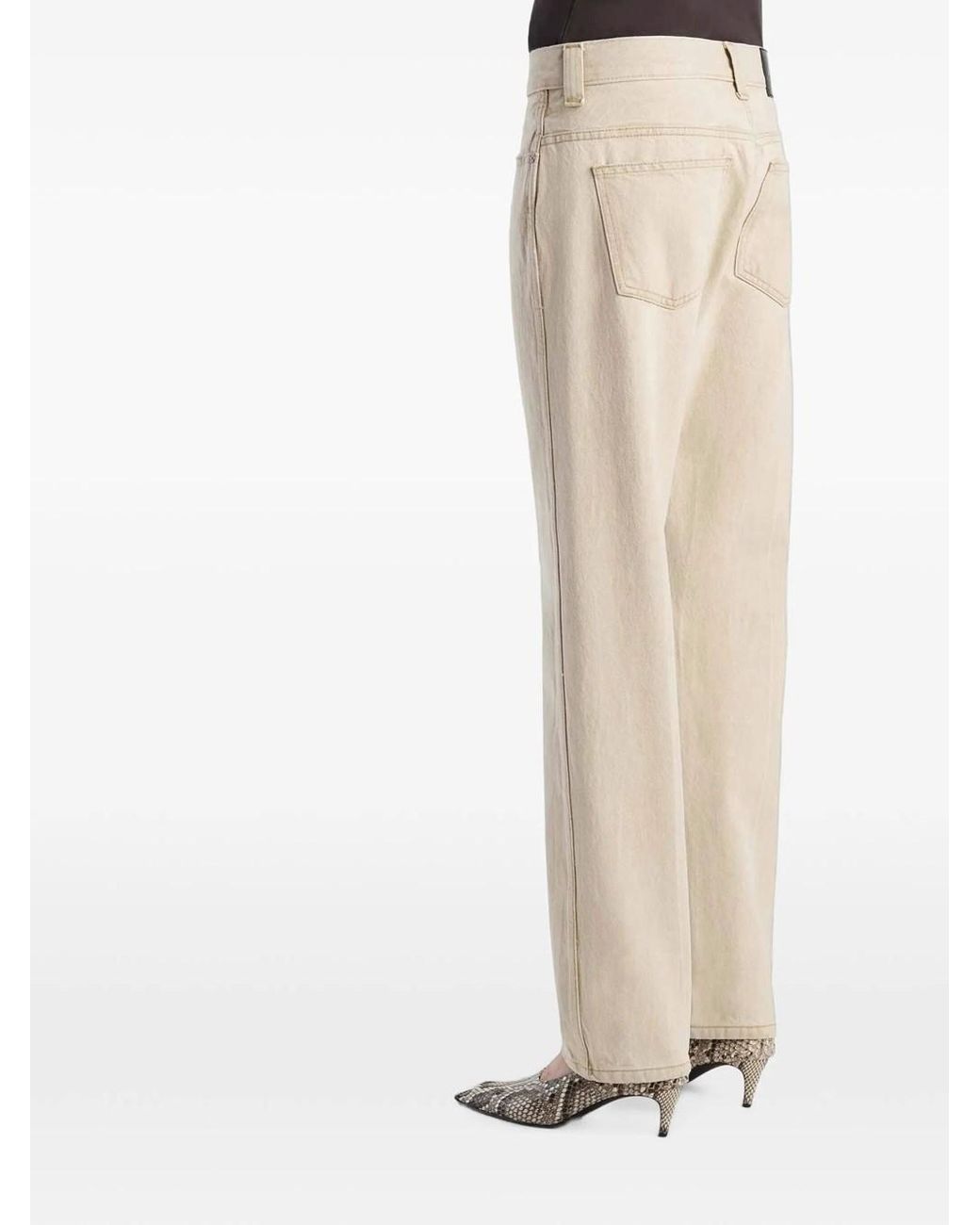 Khaite Natural Straight High Rise Jeans