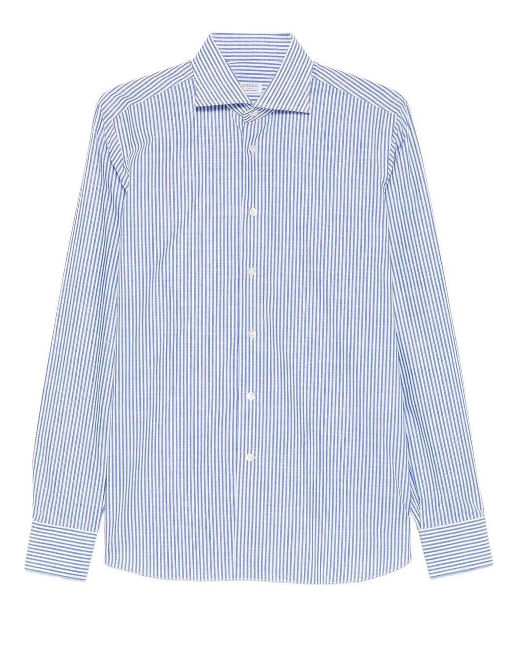 Borriello Blue Striped Shirt for men