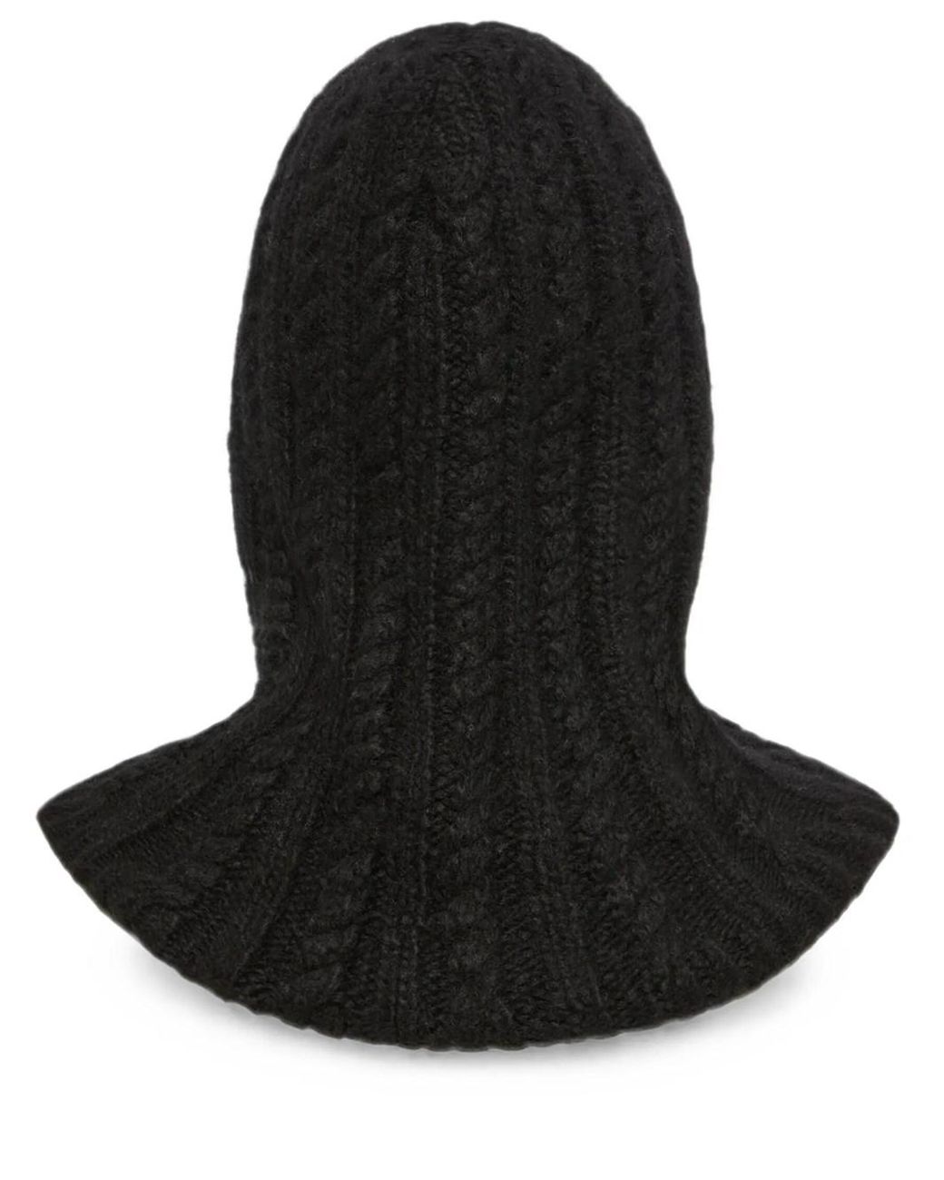 Moncler Black Braided Alpaca Blend Balaclava