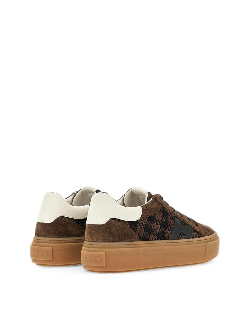 Hogan Brown H705 Lace-Up Sneakers