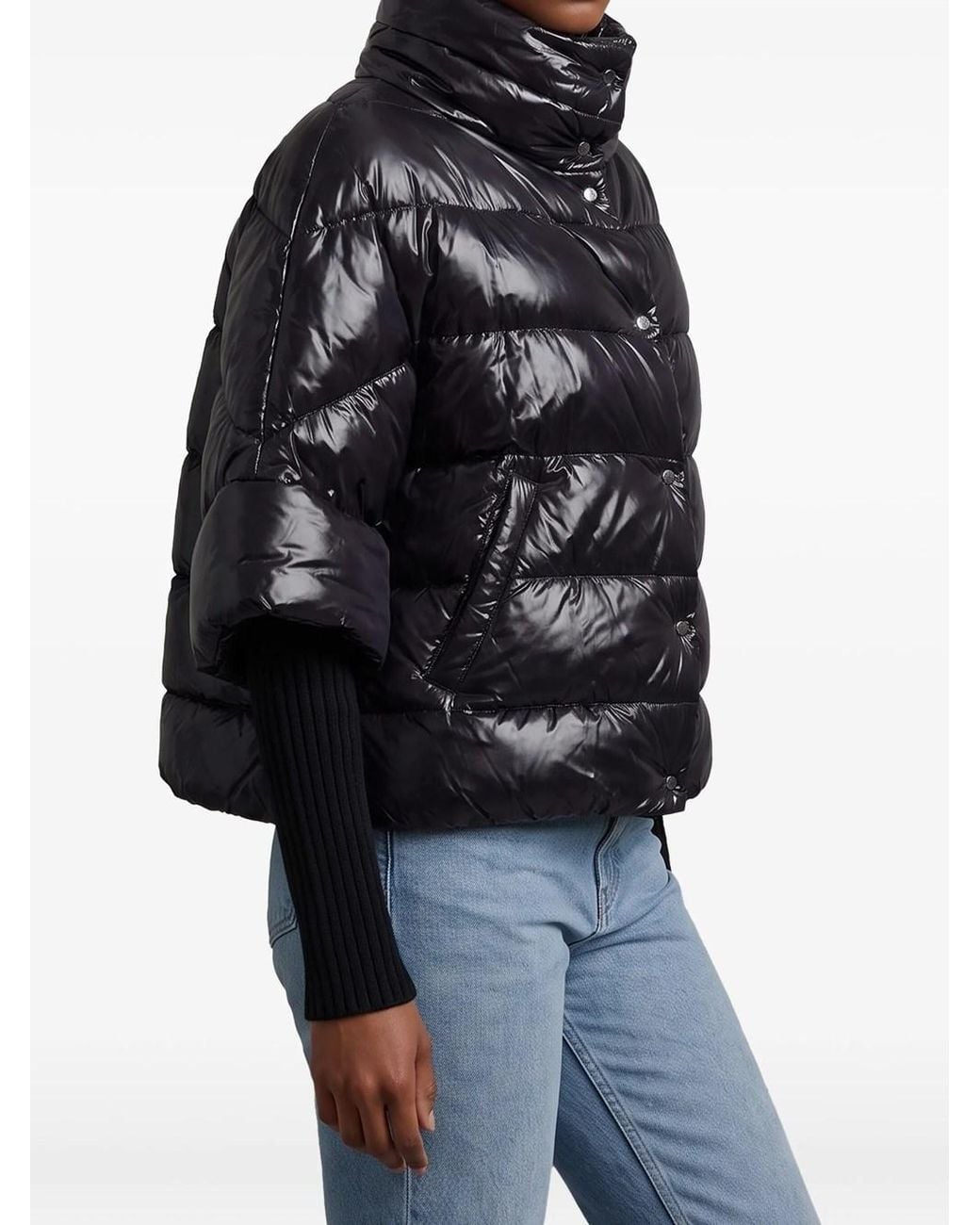 Herno Black Quilted High Neck Jacket