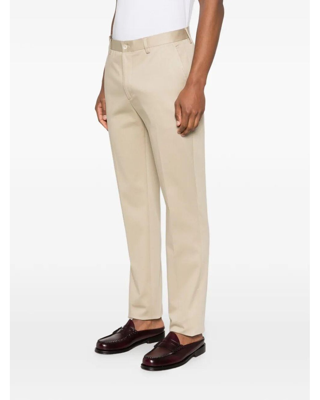 Etro Natural "Roma" Flat Front Trouser for men