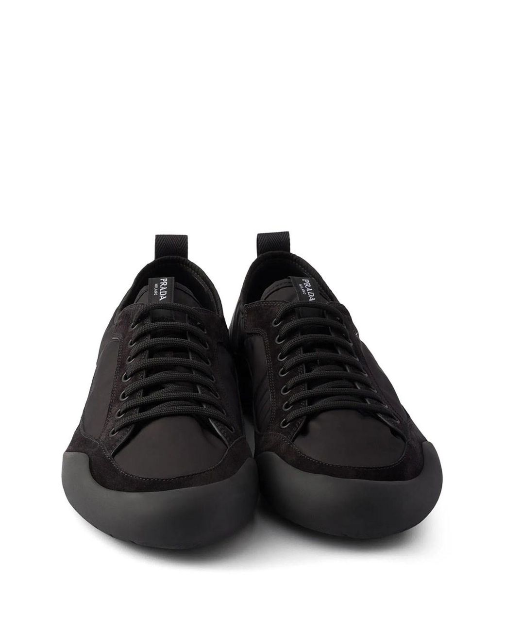 Prada Black Speedrock Re-Nylon And Suede Sneakers for men