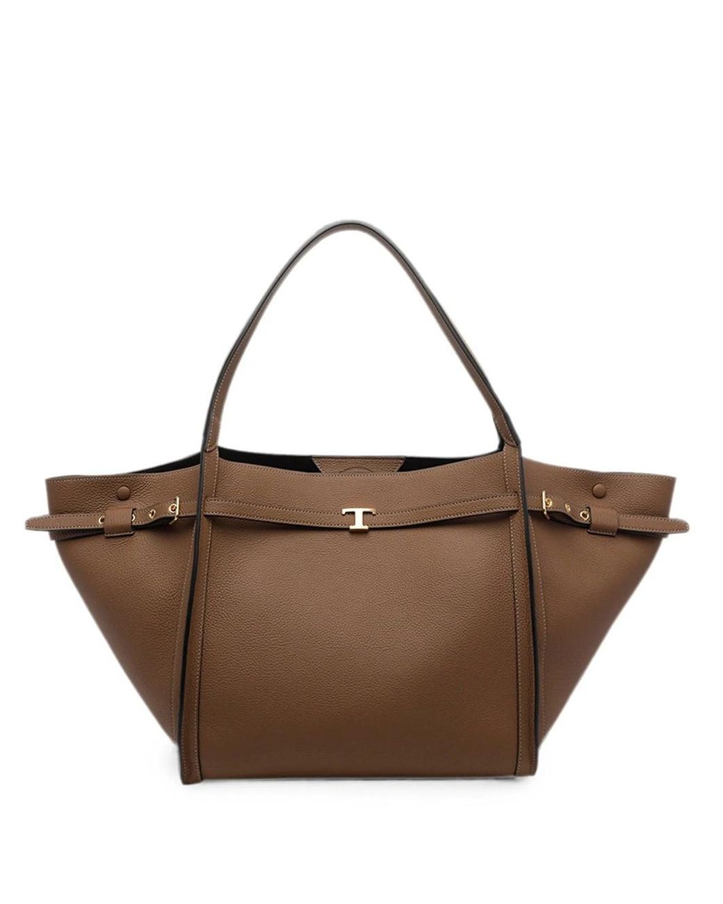 Tod's Brown T Signature Medium Shopping Bag
