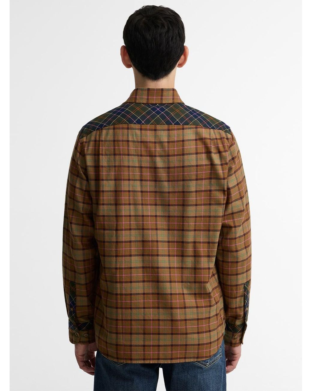 Barbour Brown Paul Smith Loves Camicia A Maniche Lunghe Leggermente Aderente for men