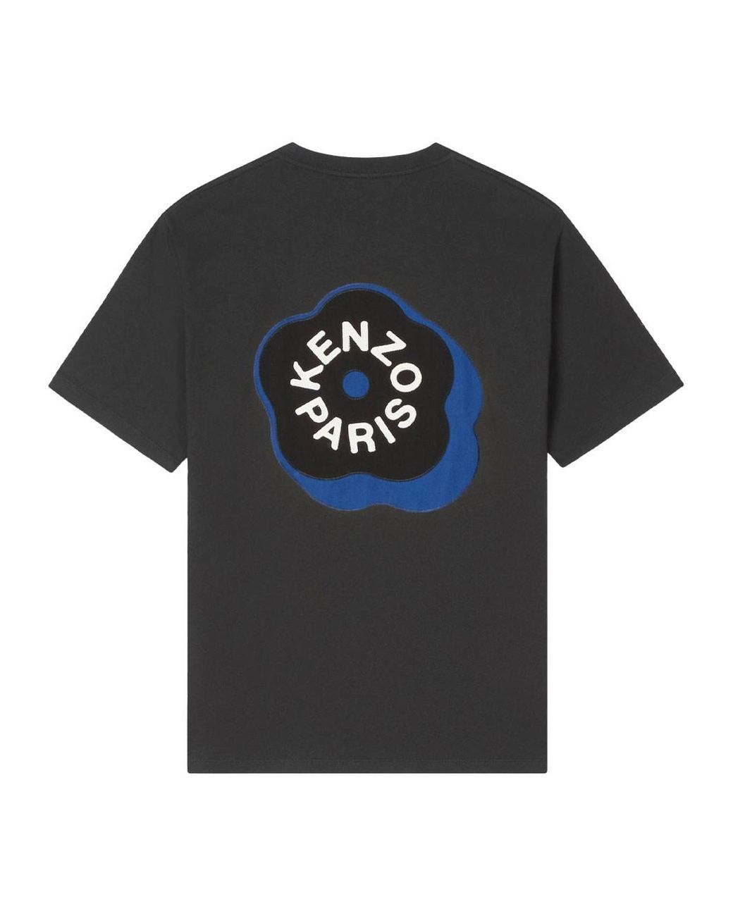KENZO Black Round Neck Printed T-Shirt for men
