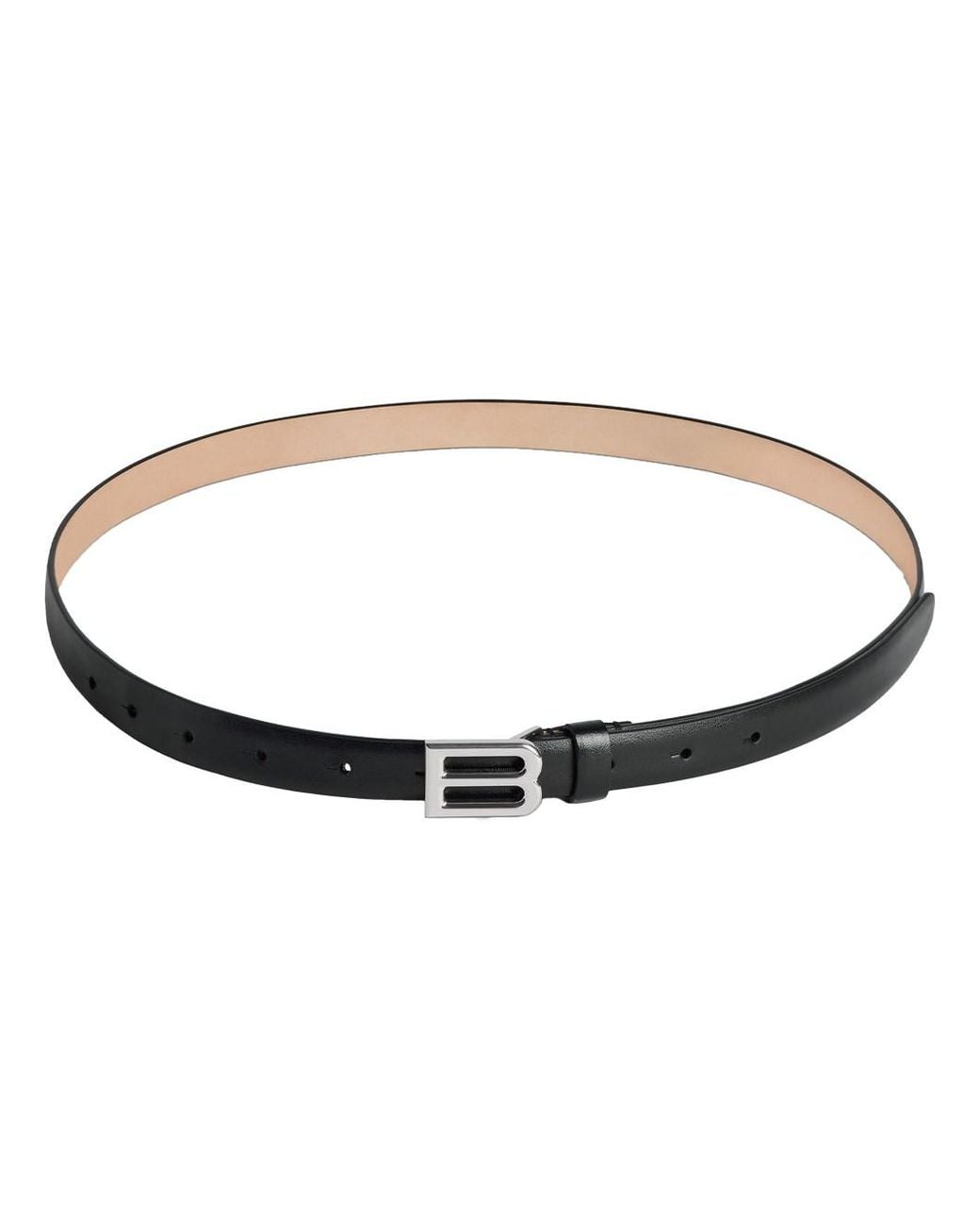 Balenciaga White Bolero B Belt In Smooth Leather for men