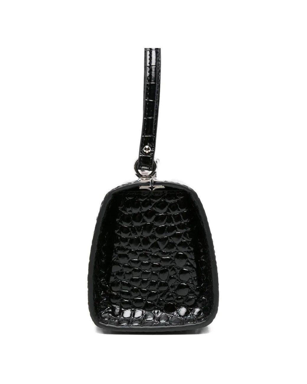 Vivienne Westwood Black Doll Xl Bag Crocodile Effect