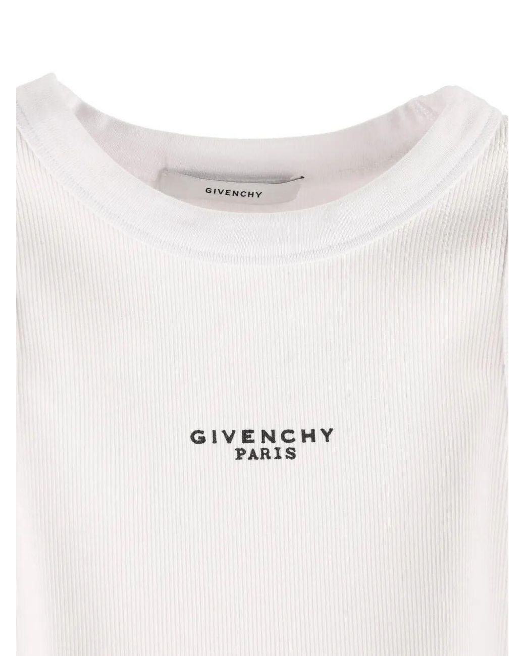 Givenchy White Cropped Tank Top