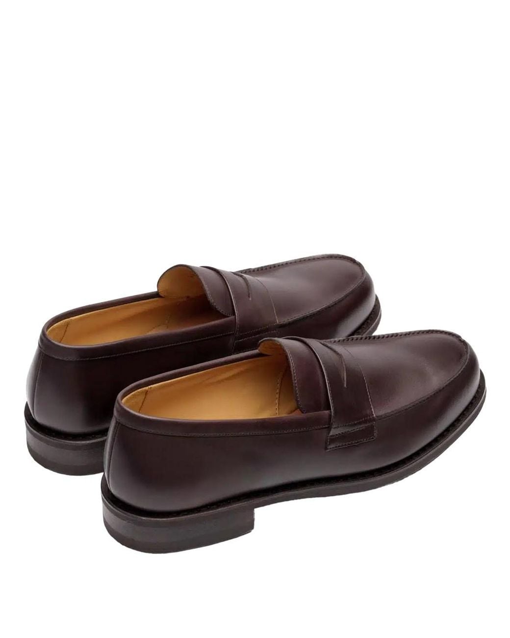 Paraboot Brown Adonis Leather Penny Loafers for men