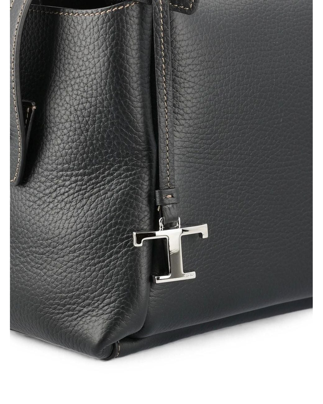 Tod's Black Small Zip Bowling Bag