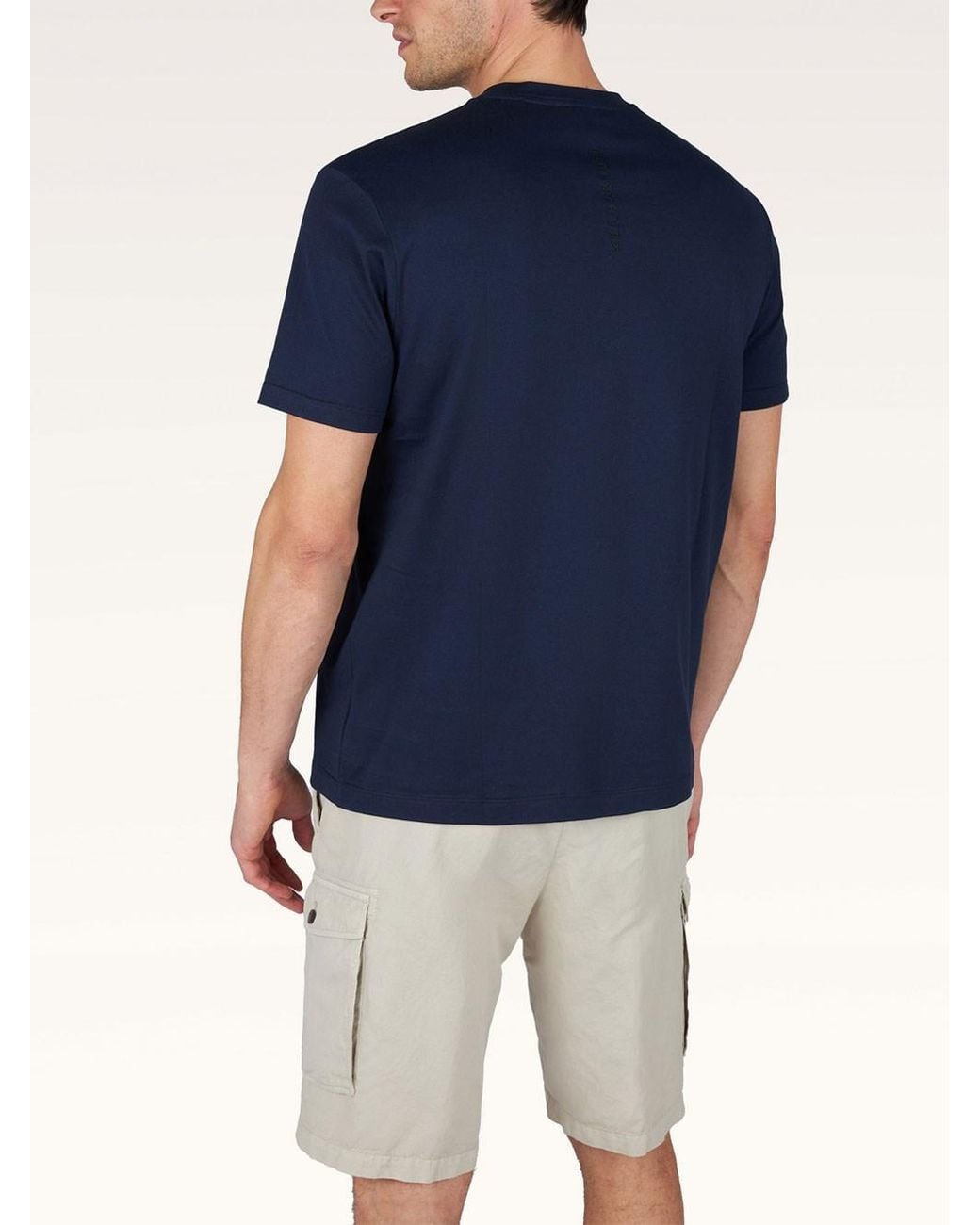 Paul & Shark Blue Paul & Shark Logo-Print Lightweight Cotton Jersey T-Shirt for men