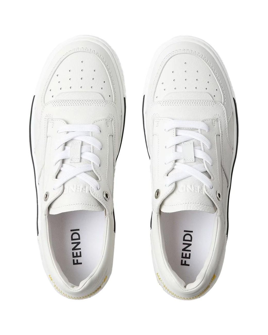 Fendi White Fender Sneakers for men