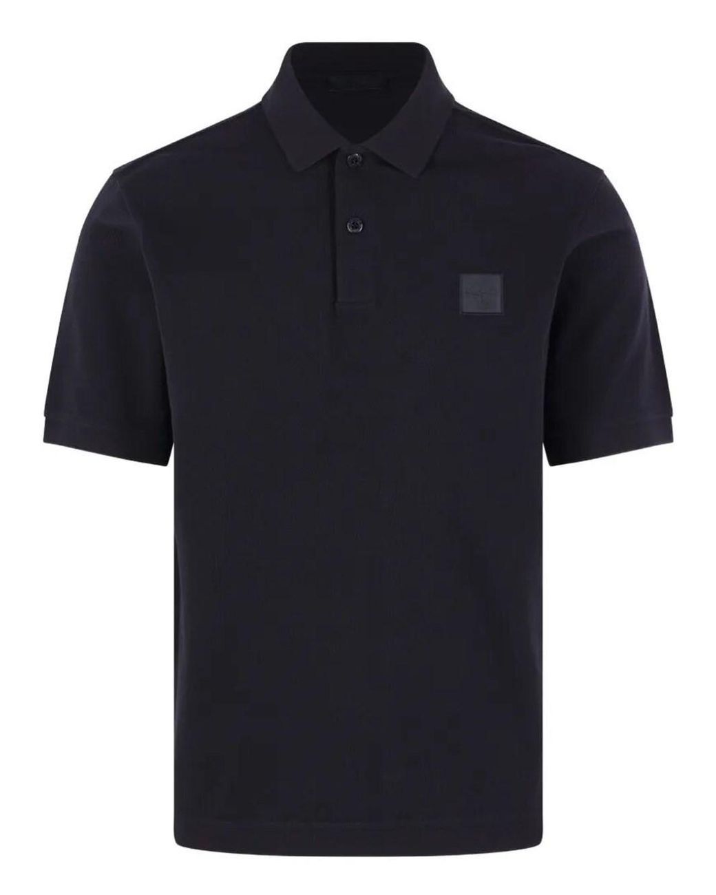 Stone Island Blue Cotton Polo for men