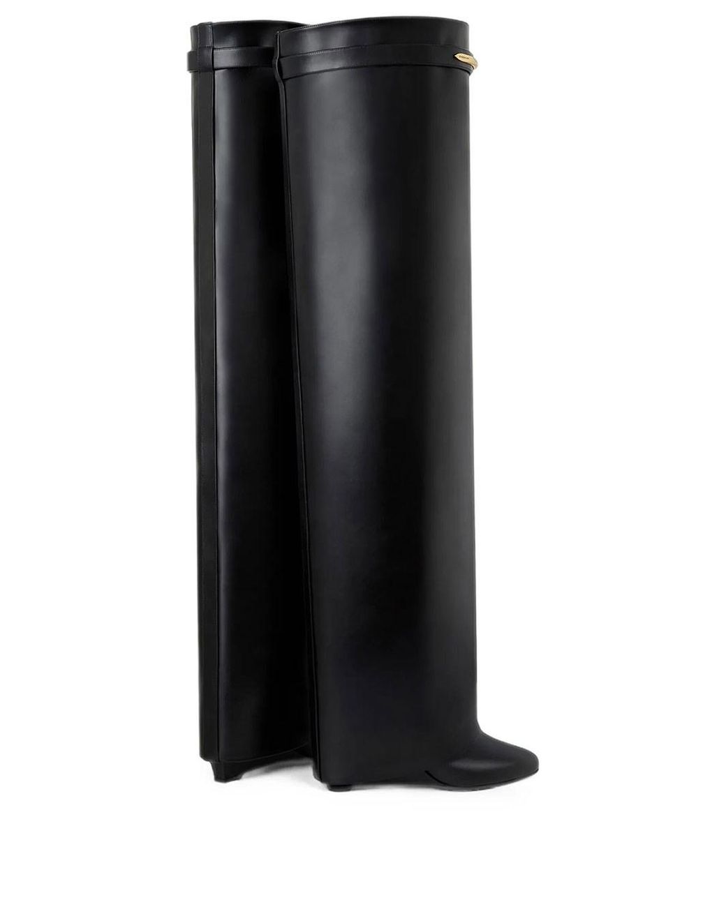 Givenchy Black Over-The-Knee Cuissard Shark Pinch Leather Boots
