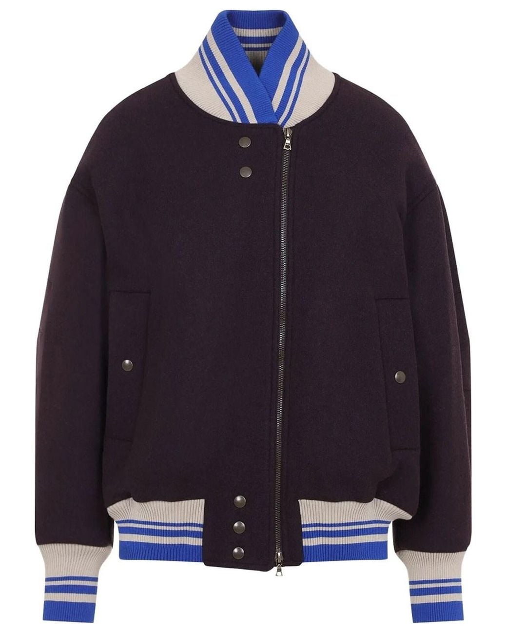 Dries Van Noten Blue Bomber Oversize