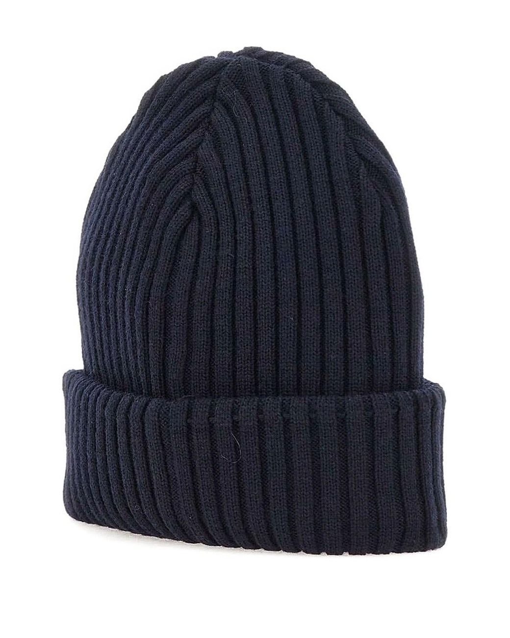Paul & Shark Blue Soft Cool Touch Wool Beanie for men