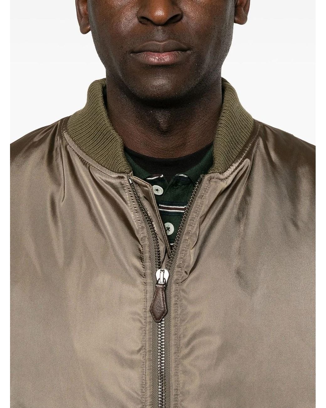 Prada Brown Re-Nylon Bomber Jacket for men