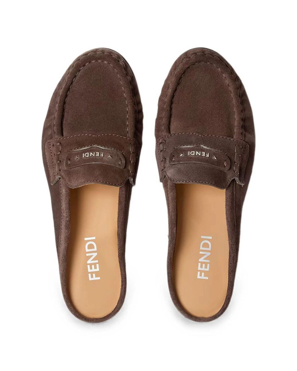 Fendi Brown Sabot Crosta