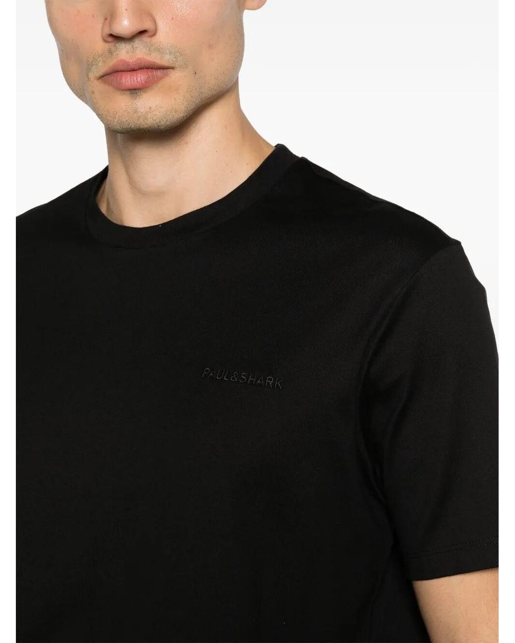 Paul & Shark Black Crew Neck T-Shirts for men