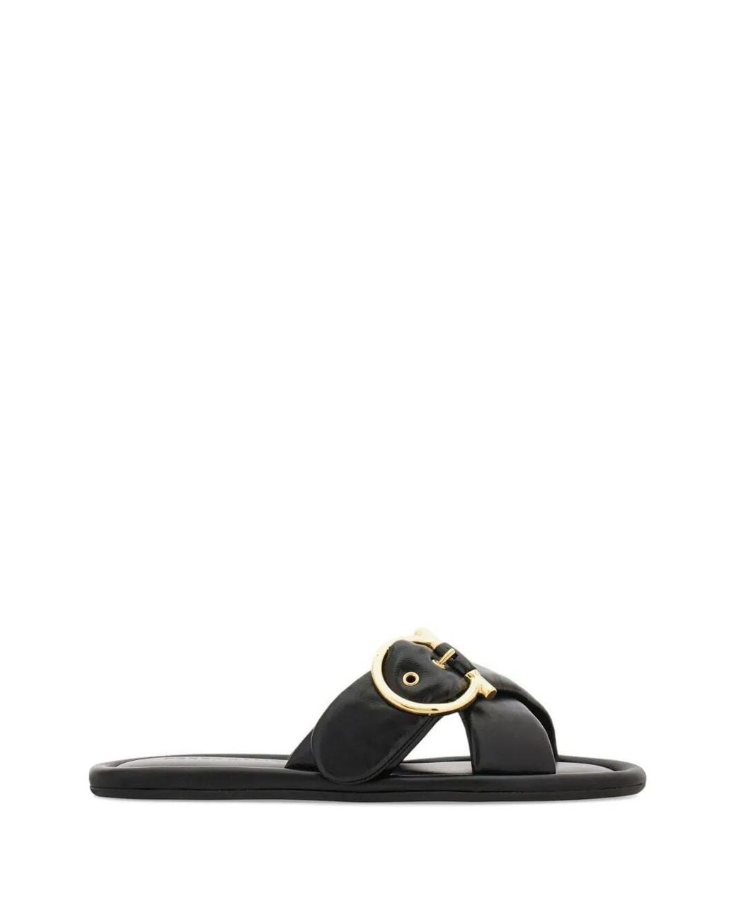 Ferragamo Black Elyzia Leather Slide