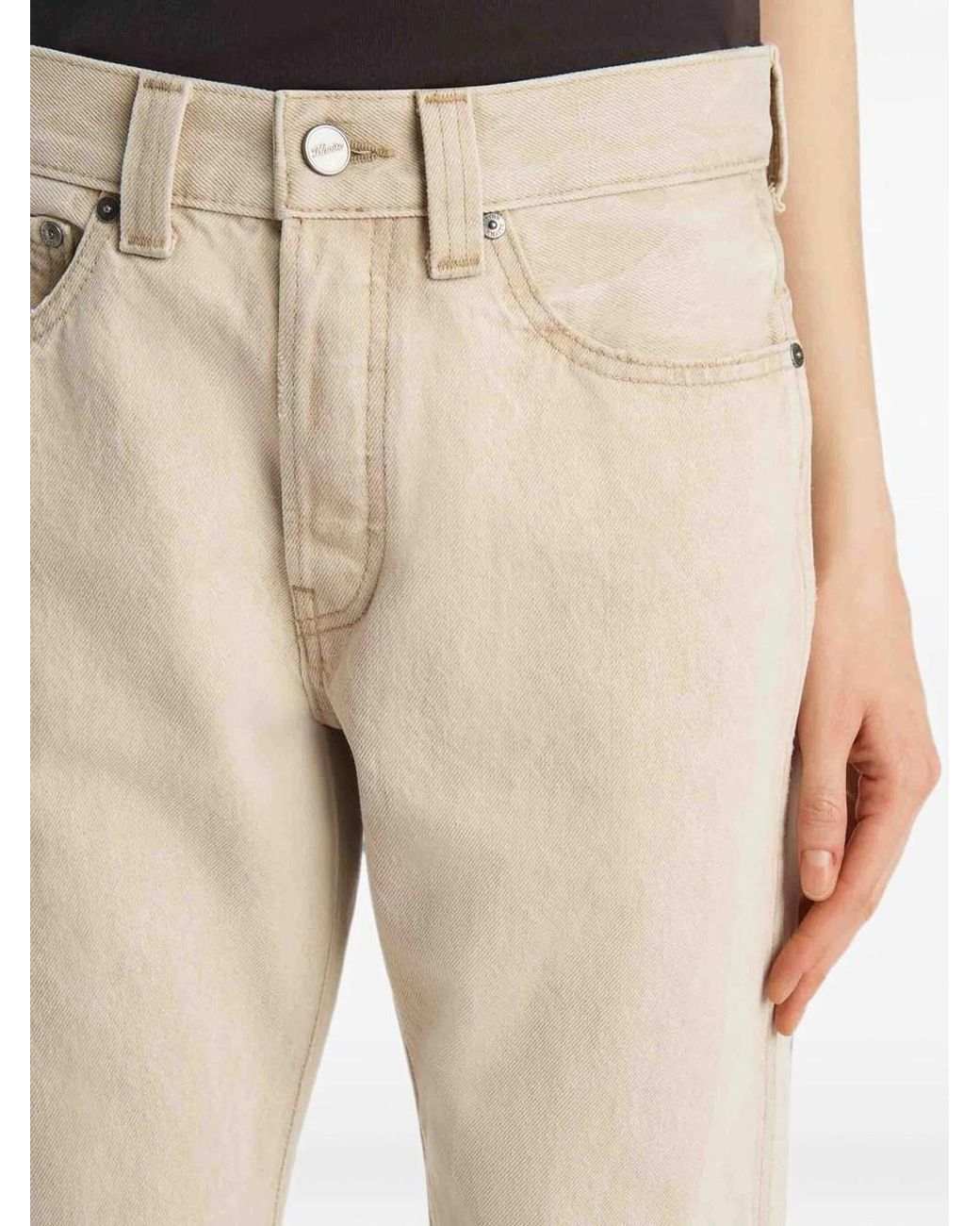 Khaite Natural Straight High Rise Jeans