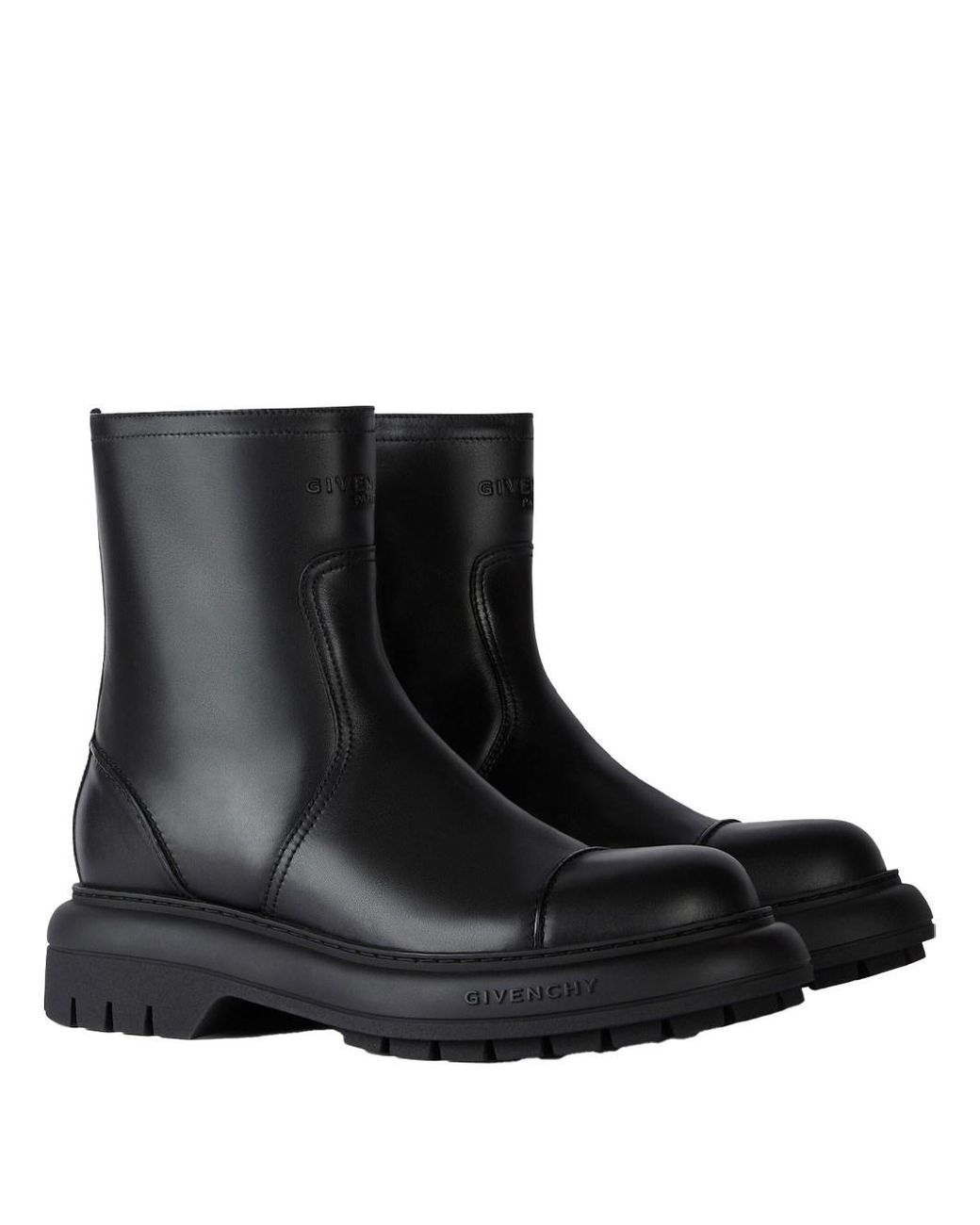 Givenchy Black Zip Ankle Boots for men