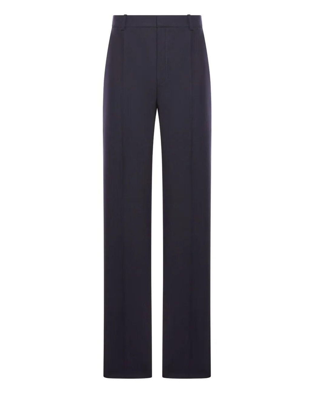 Saint Laurent Blue High-Waisted Tailored Pants for men