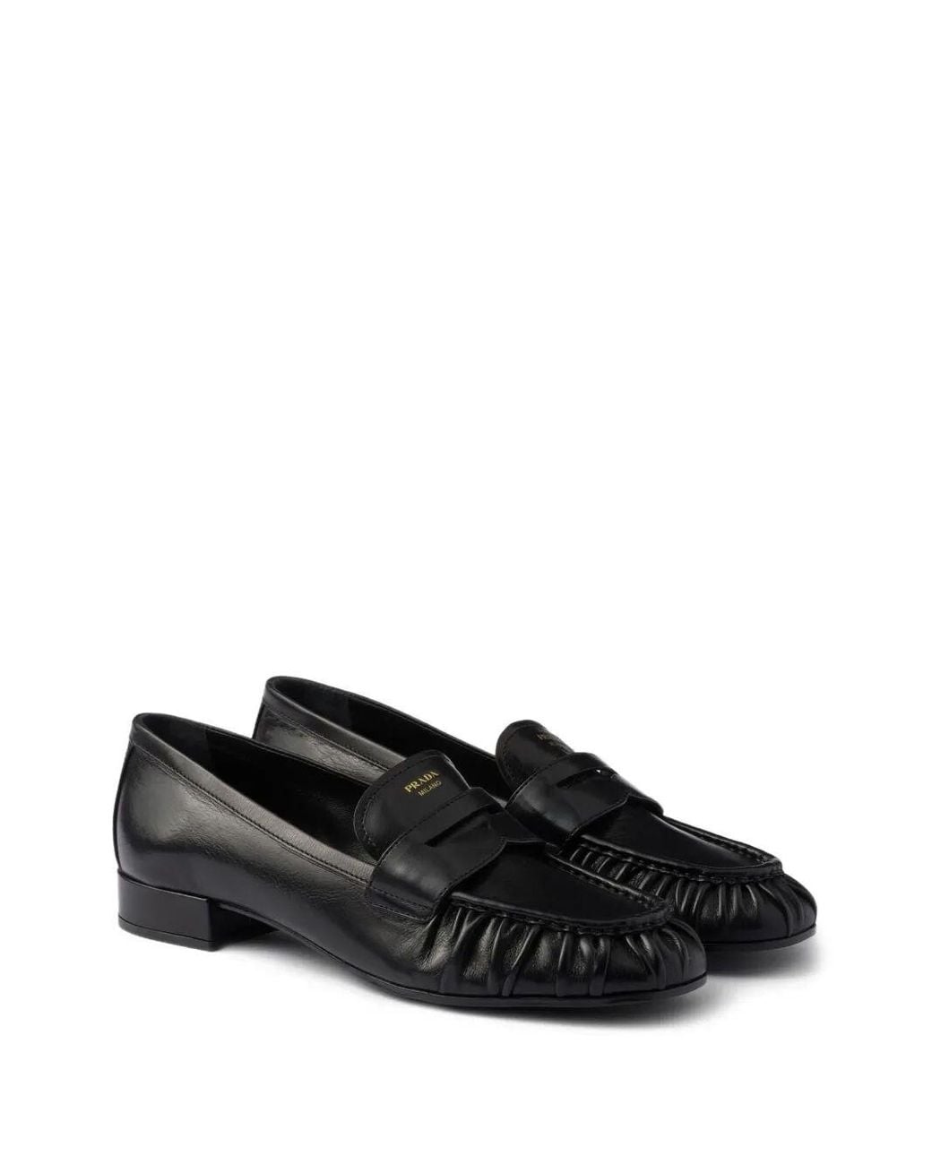 Prada Black Leather Loafers