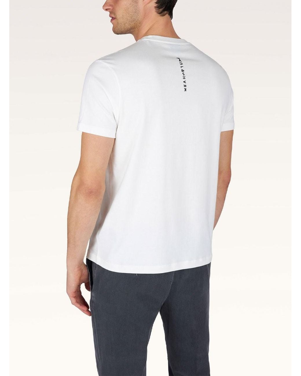 Paul & Shark White Paul & Shark Logo-Print Lightweight Cotton Jersey T-Shirt for men