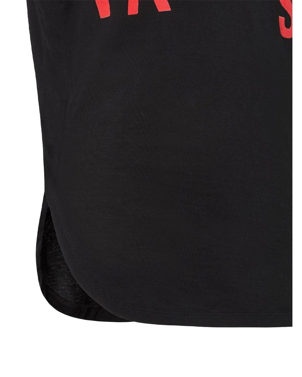 Fendi Black Cotton T-shirt With Favoloso Print for men