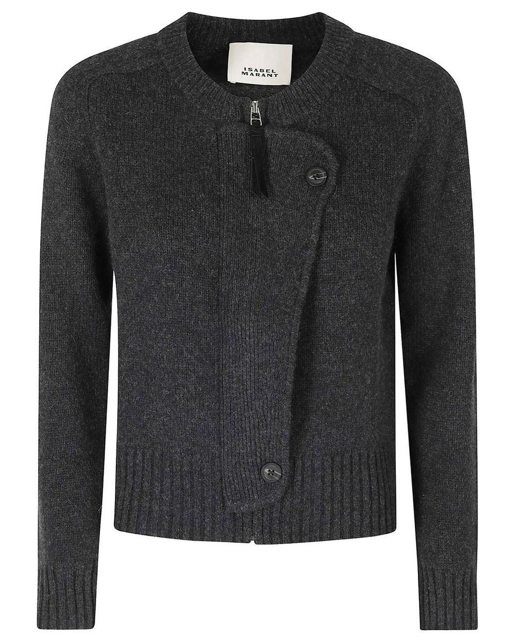 Isabel Marant Black Murielle Wool And Cashmere Zip Cardigan