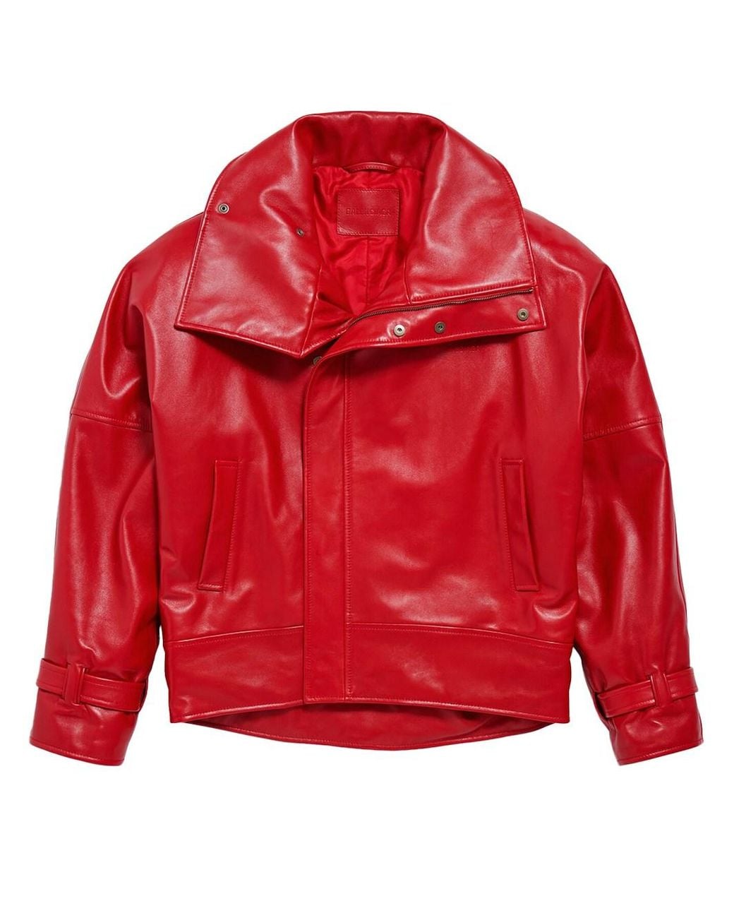 Balenciaga Red Rounded Bomber Jacket