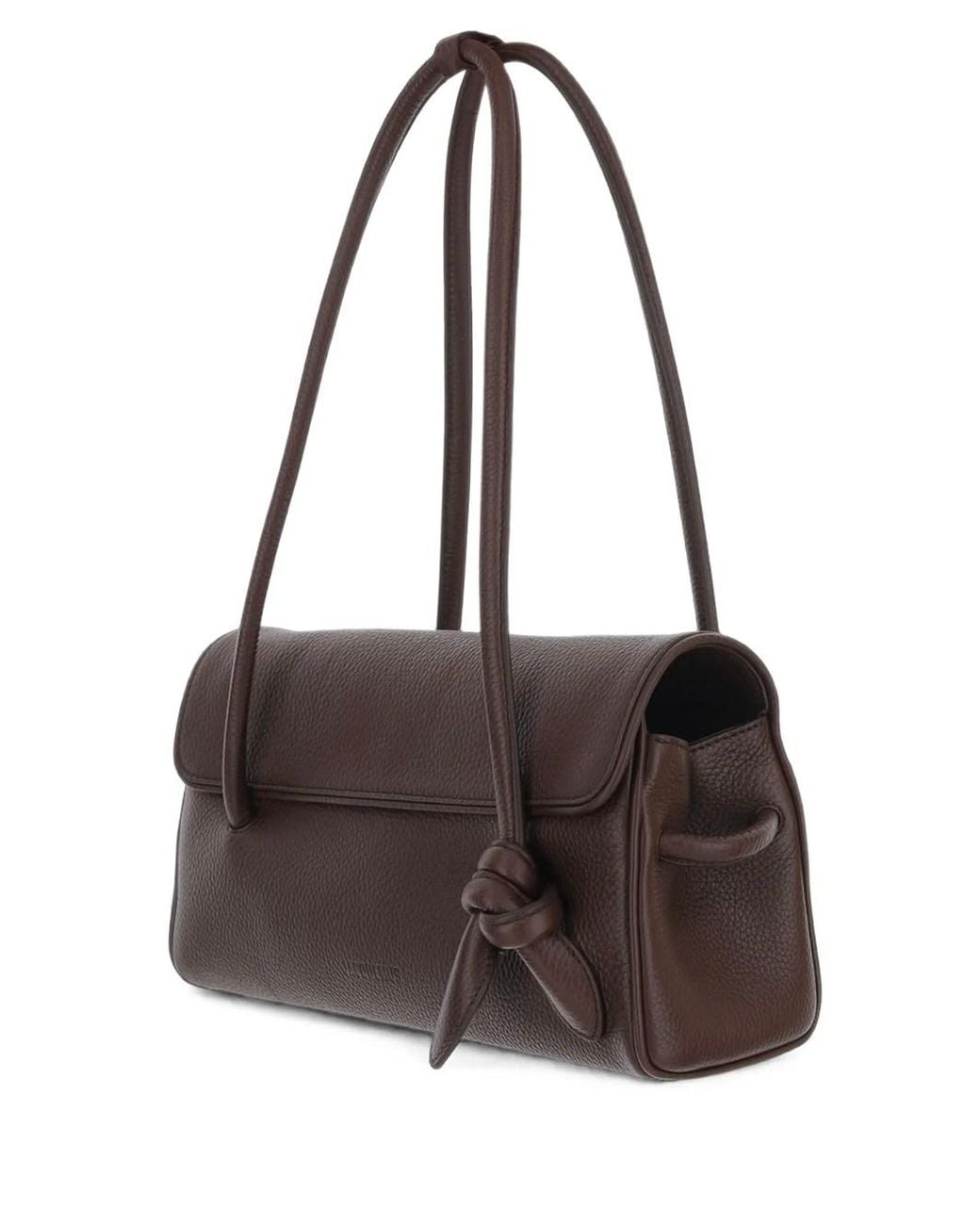 Jacquemus Brown Le Turismo Long In Pebbled Leather