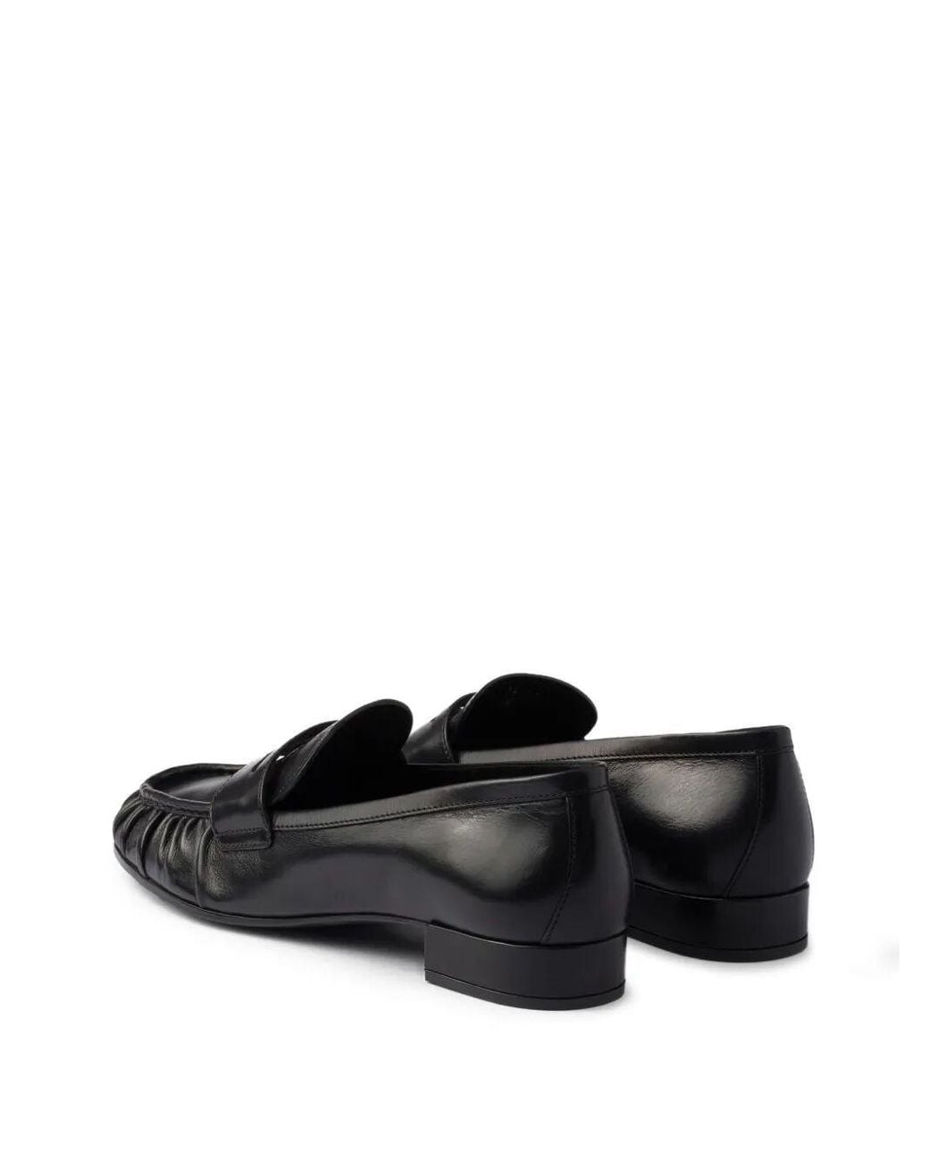 Prada Black Leather Loafers