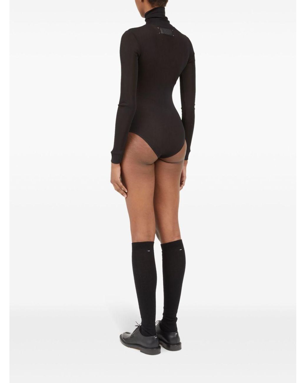Maison Margiela Black High-Neck Bodysuit