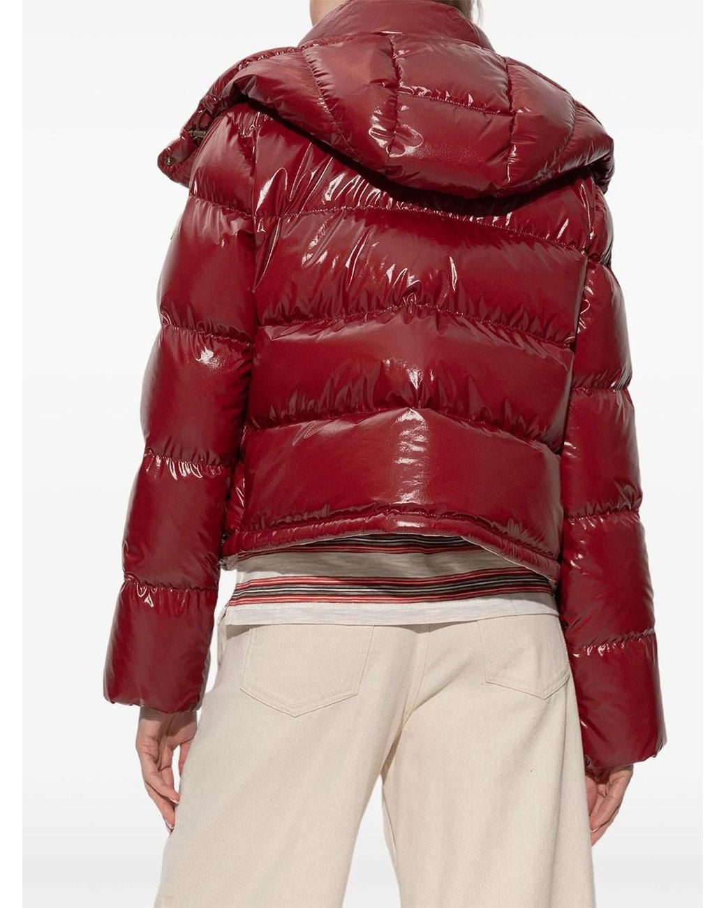 Moncler Red Niveole Short Down Jacket