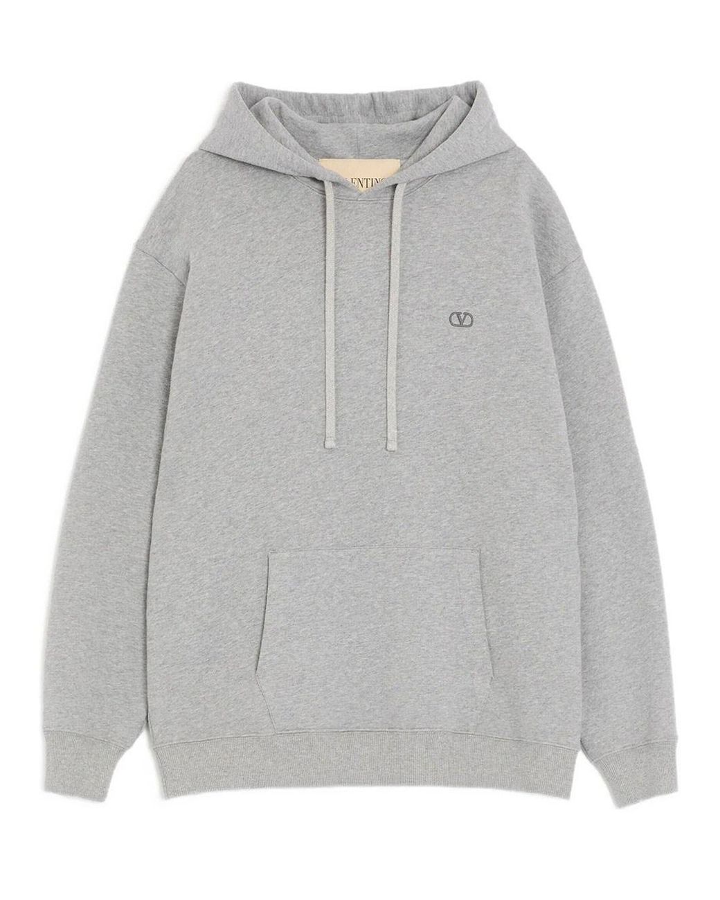 Valentino Garavani Gray Hooded Sweatshirt for men