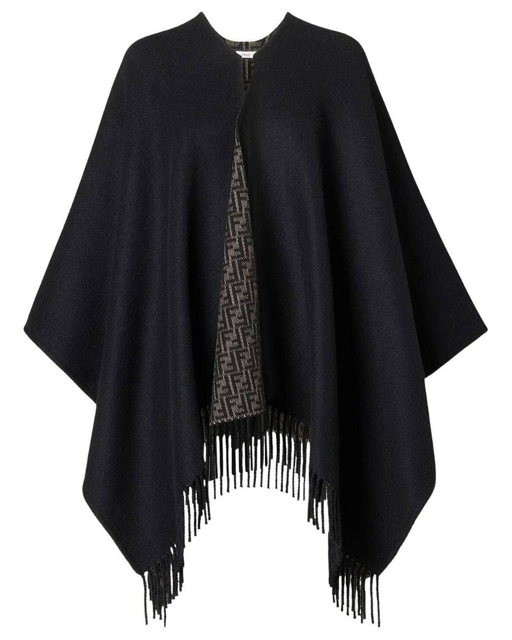 Fendi Black Poncho