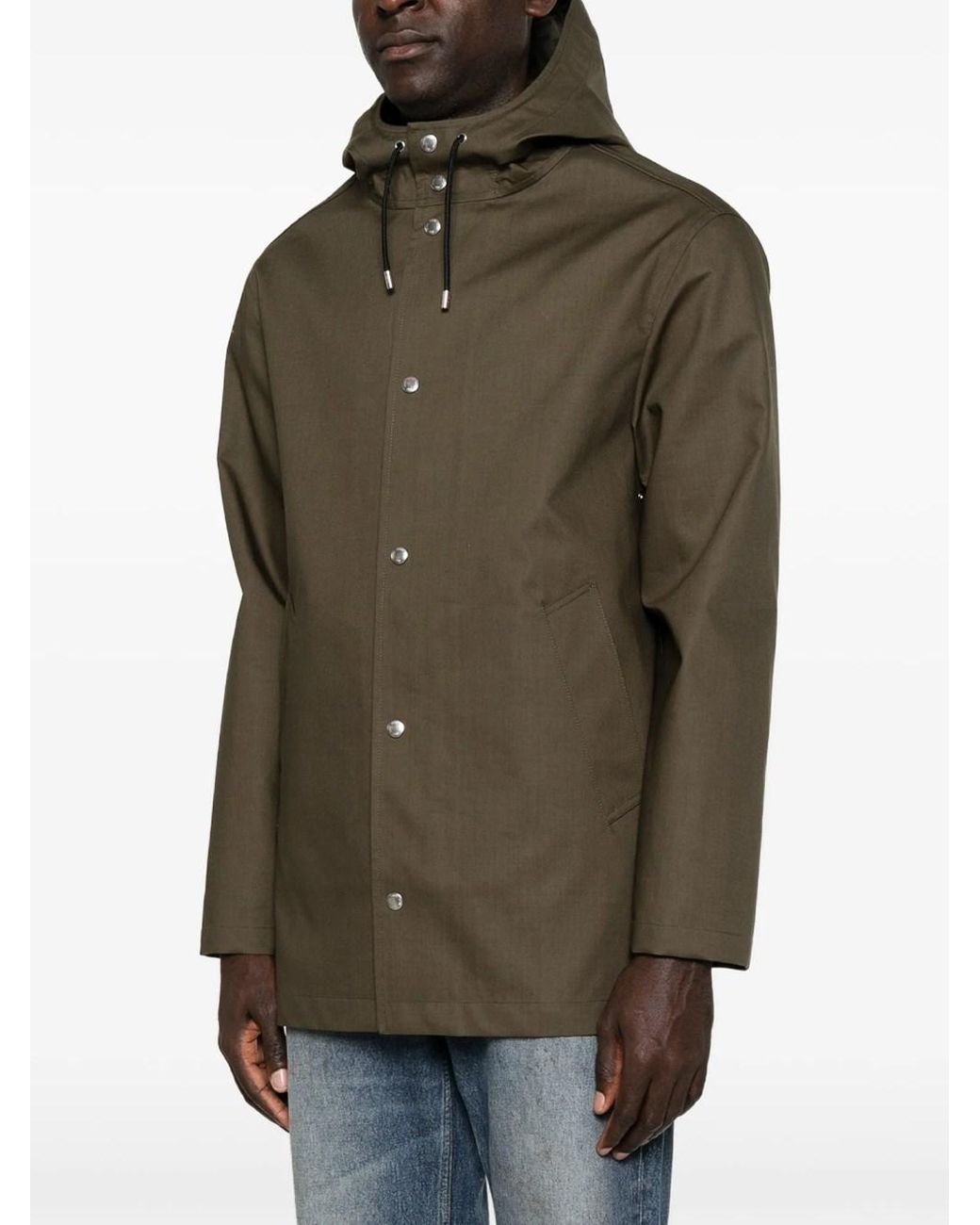 Fendi Brown Mackintosh Fabric Parka With Ff Lining for men