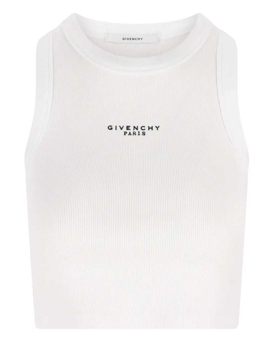 Givenchy White Cropped Tank Top