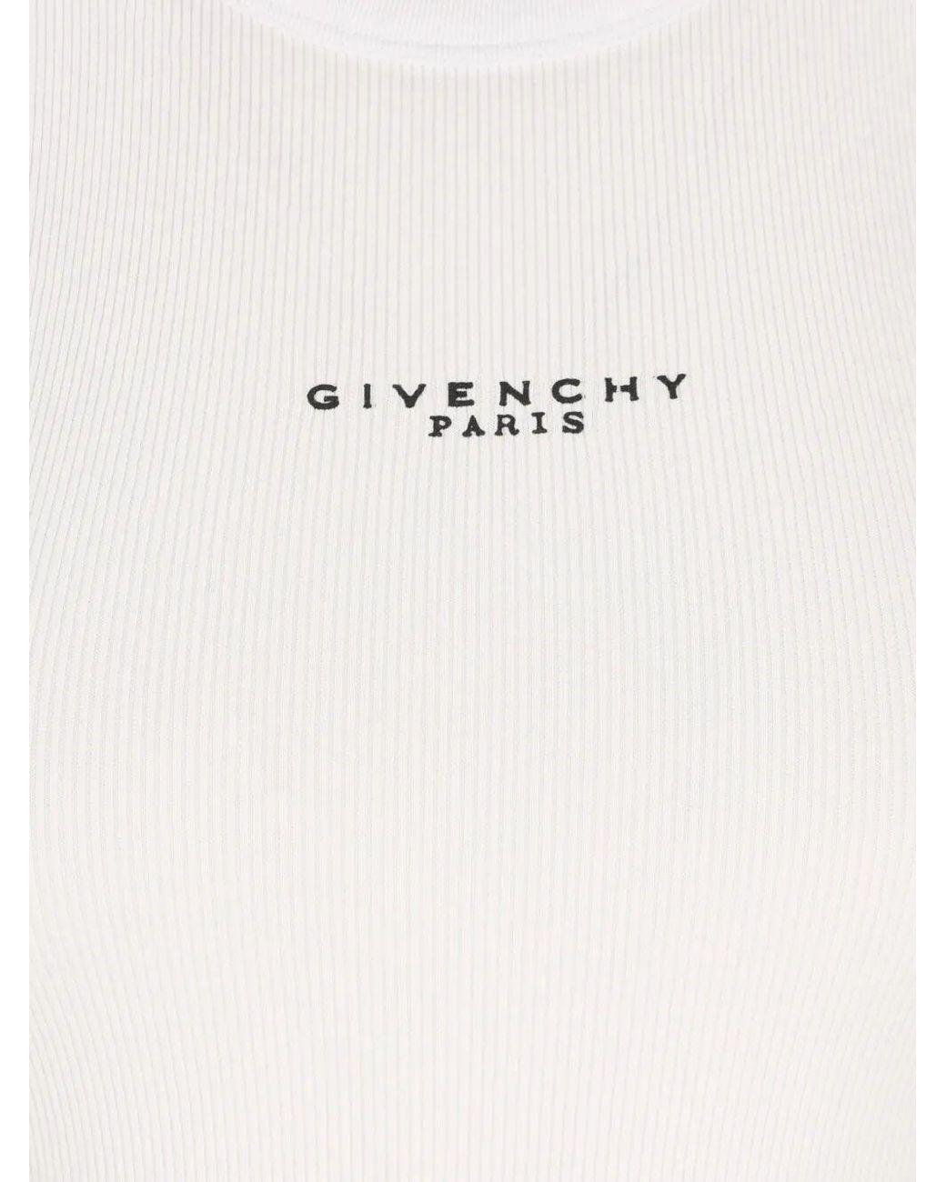 Givenchy White Paris Cotton Tank Top