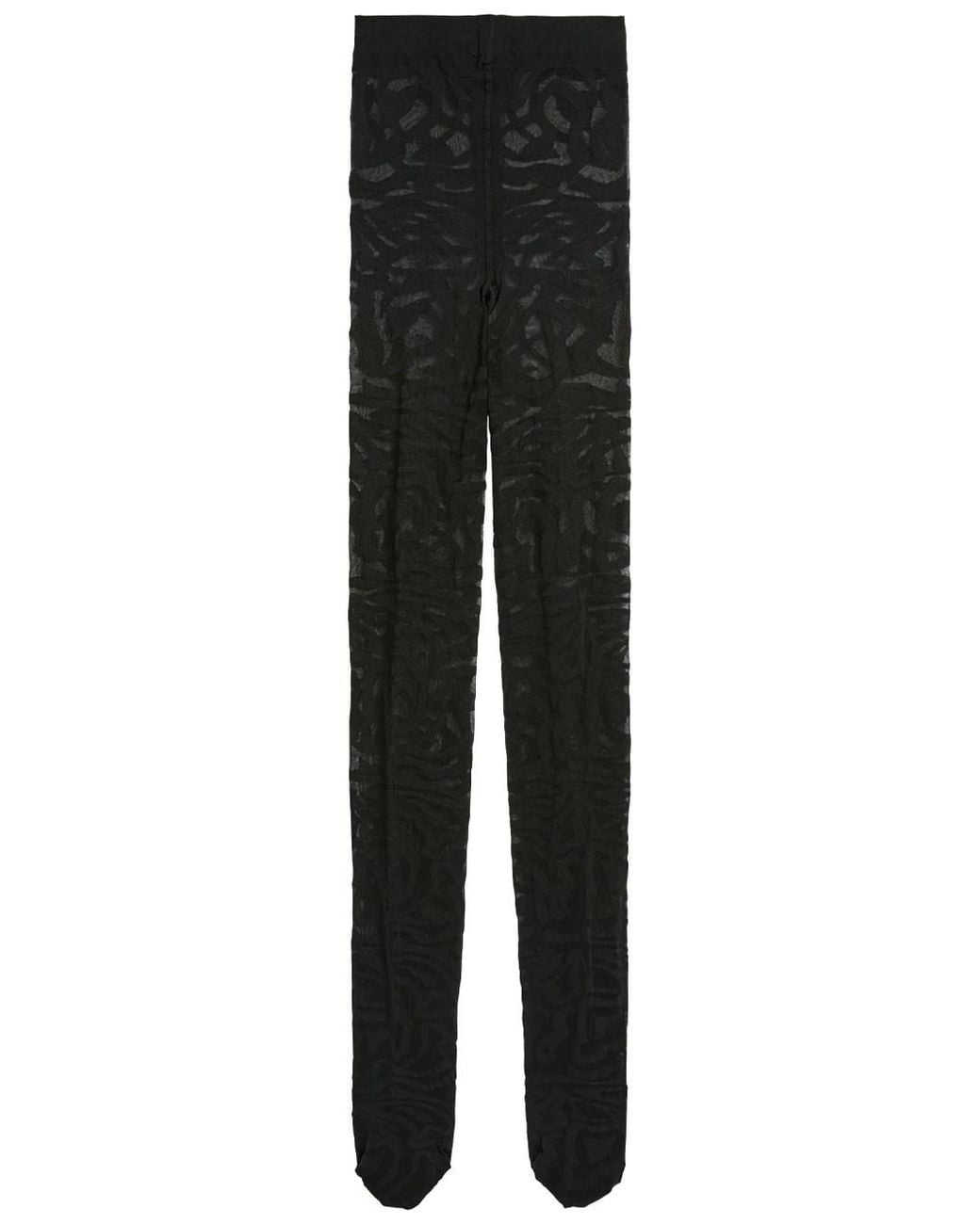 Emilio Pucci Black Jacquard Tights