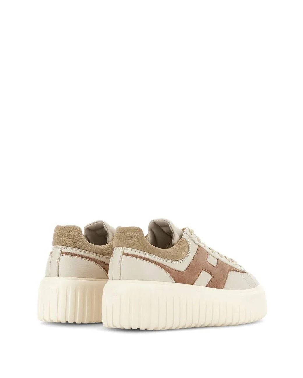 Hogan Natural H-Stripes Lace-Up Sneakers