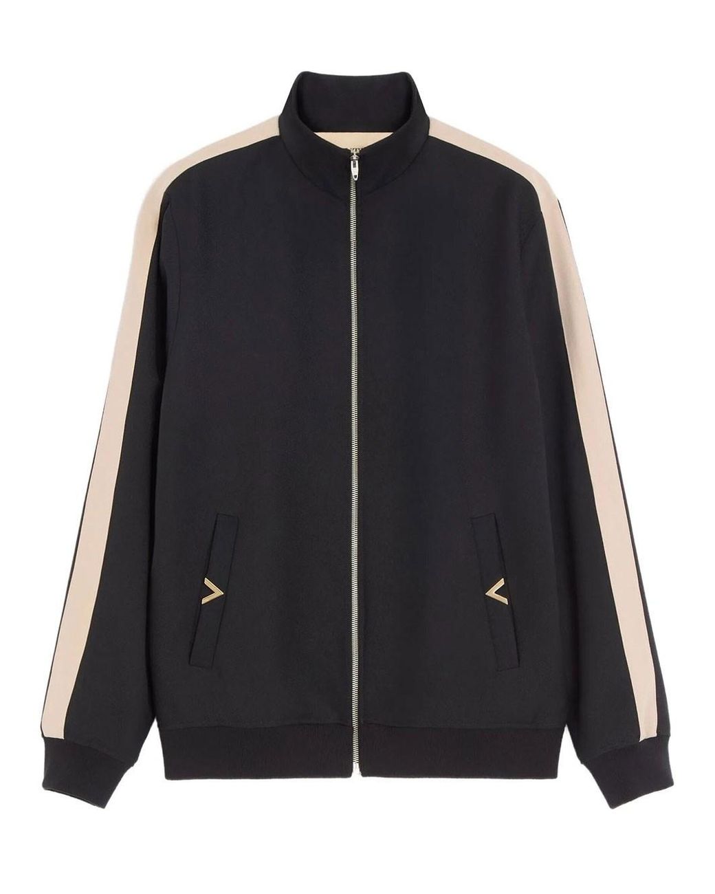 Valentino Garavani Black Nylon Sweatshirt With Vgold for men